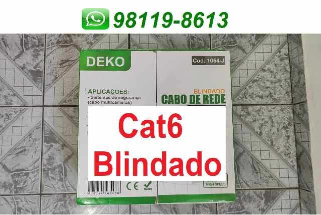Foto 1 - Cabo Cat6 Blindado - Caixa ou Metro
